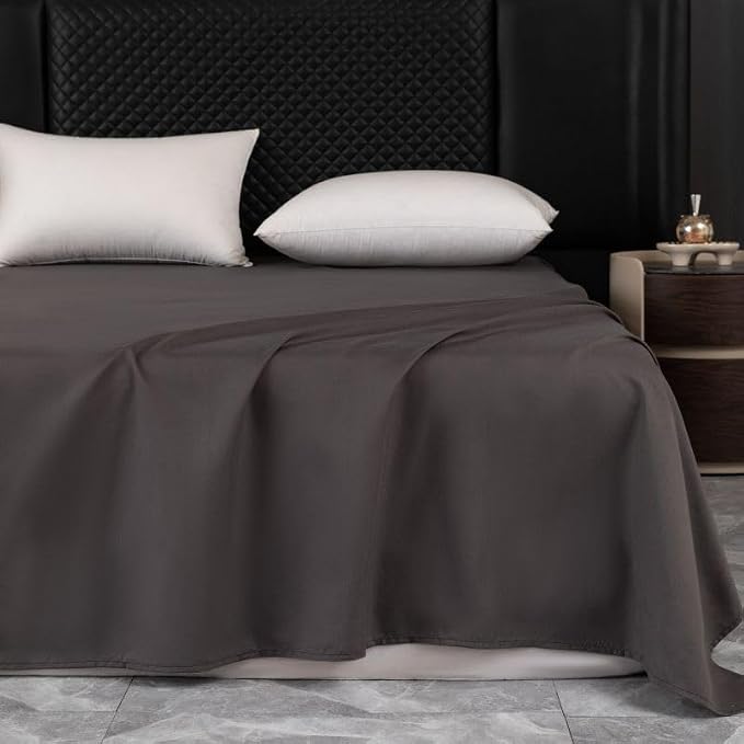 Microfiber Queen Bedding Flat Sheet, Ultra Soft and Wrinkle, Stain Resistant - Image 2