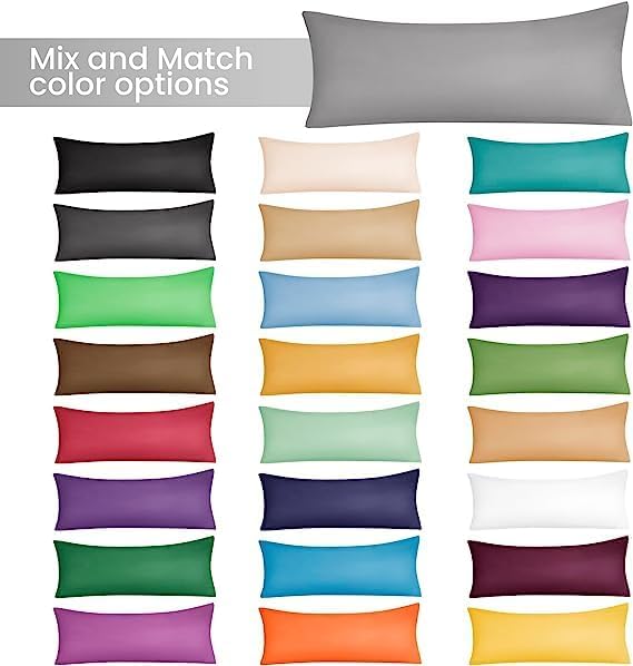 EVOLIVE Body Pillow Cover 21"x54", Ultra Soft Microfiber Pillowcase - Image 7