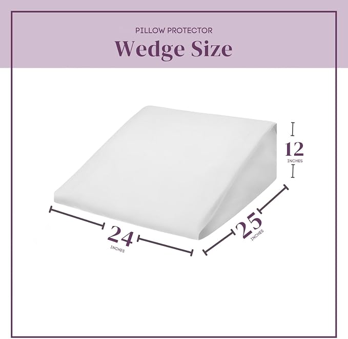 CirclesHome Wedge Pillow Cover 100% Cotton, Zippered Wedge Pillow Case Protector - Image 2