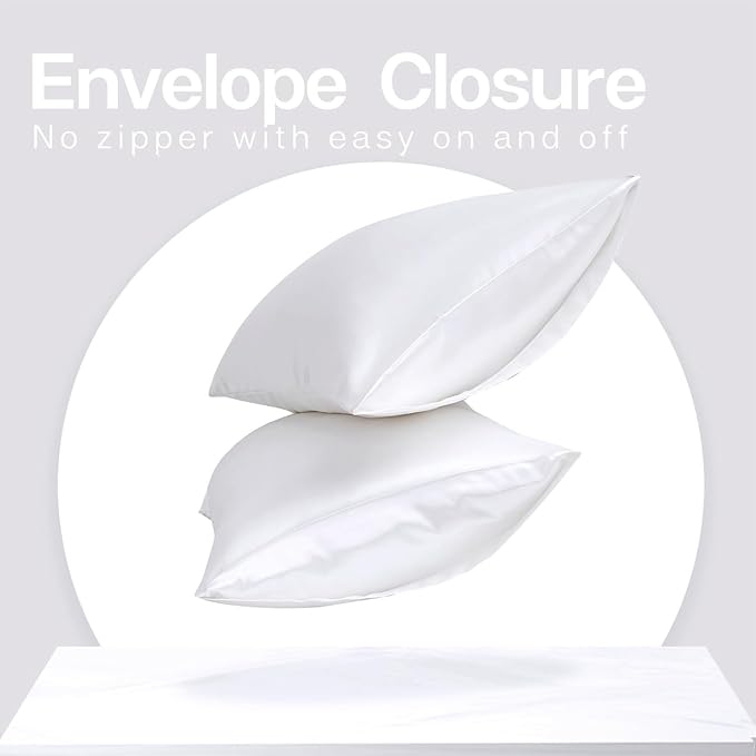 MR&HM Satin Pillowcase for Hair and Skin, Silk Satin Pillowcase 2 Pack - Image 6