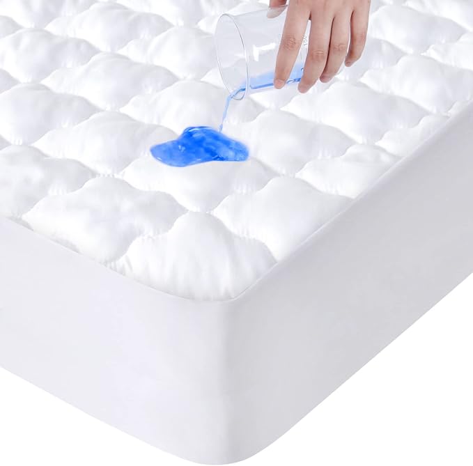 Full XL Mattress Protector Pad Waterproof Quilted, Breathable & Cooling Full XL by SpringspiritBedding