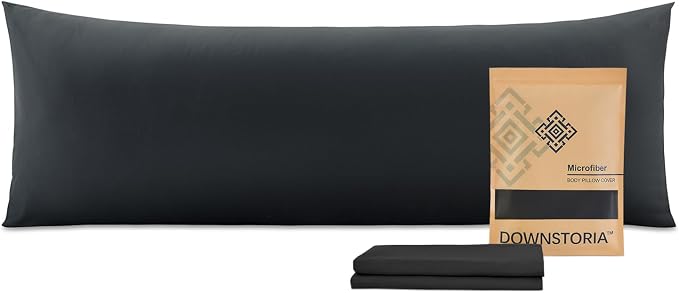DOWNSTORIA Body Pillow Cover, Ultra Soft Microfiber Long Pillowcase, Envelope by DOWNSTORIA