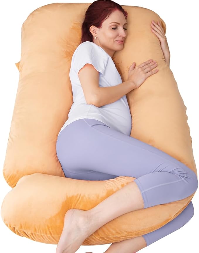 60 Inch Pregnancy Pillow for Sleeping, Extra Large U Shaped Body Pillow by AMCATON