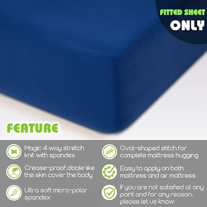 Fitted Sheet- COSMOPLUS Queen Fitted Sheet Only（No Flat Sheet or Pillow Shams） - Image 2