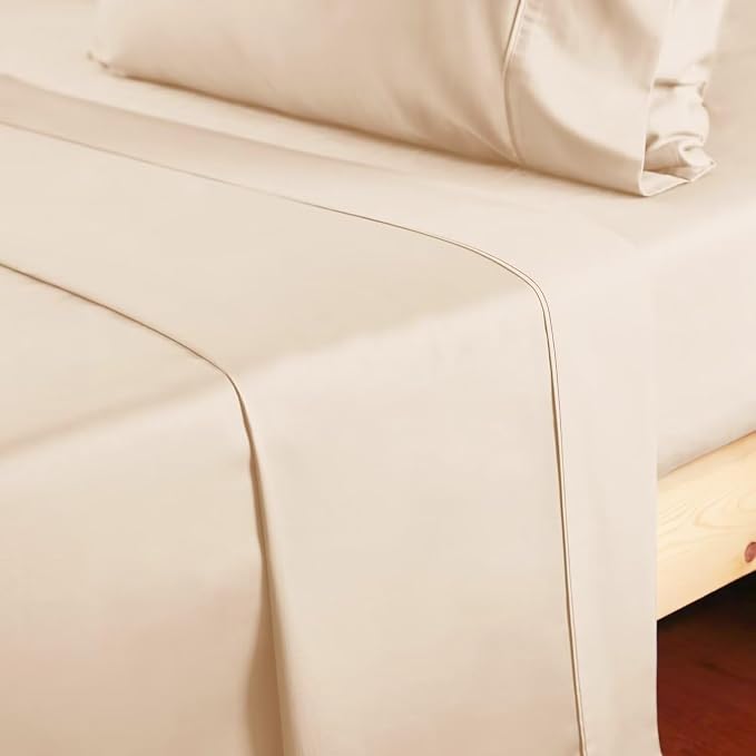 2-Pack Cotton TwinXL Flat Sheet Only, 600 Thread Count 100% Egyptian Cotton Top - Image 4