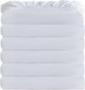 White Bulk Full Fitted Sheet Only Deep Pocket 6 Pack, Quick Sort Bottom Bed by Culve