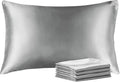 BEDELITE Satin Pillowcase with Zipper 4 Pack, Super Soft and Cooling Similar to by BEDELITE
