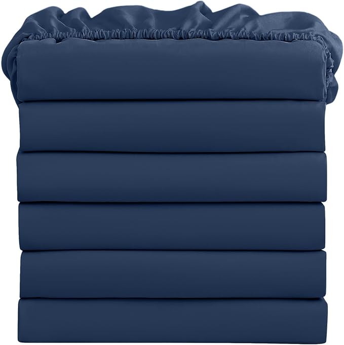 FreshCulture King Fitted Sheets, Bulk Pack of 6, Deep Pocket, Soft Microfiber by FreshCulture