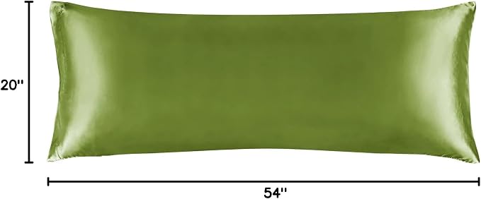 BEDELITE Satin Body Pillow Cover, Super Soft and Cooling Body Pillow Pillowcase - Image 8
