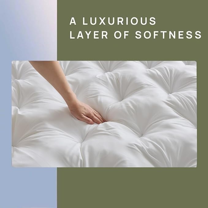 SHOUREN 5 Inch Memory Foam Mattress Topper Queen - Image 6