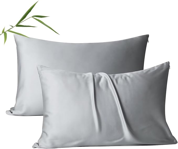 4 Pack Cooling Pillow Cases, Viscose Derived from Bamboo Pillow Protectors King by ShunjieHome