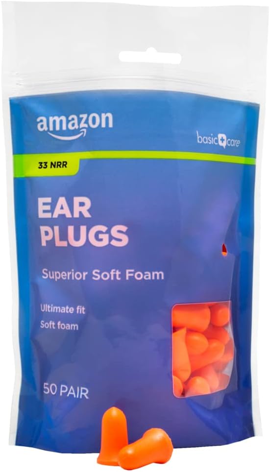 Amazon Basic Care Soft Foam Noise Cancelling Earplugs by AmazonBasicCare