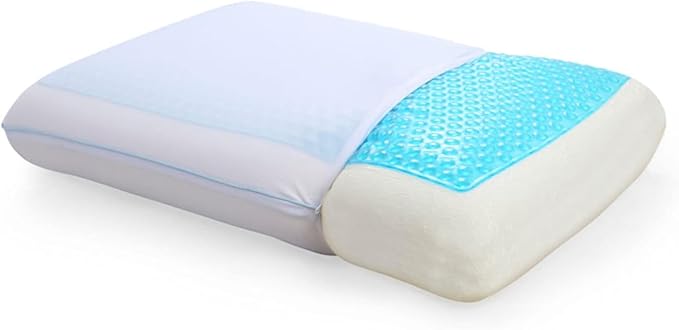 Cool Gel Cooling Pillow for Sleeping, Standard Size Cooling Memory Foam Pillow by COOLGEL