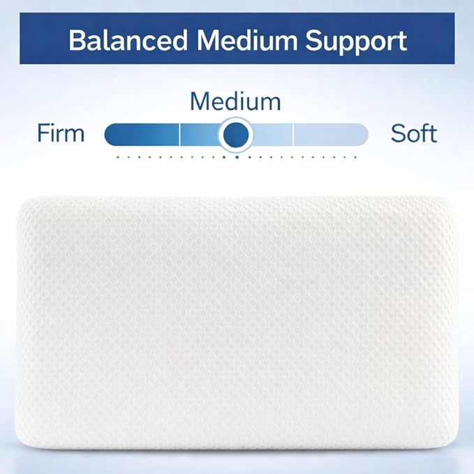 DLIGHT BD Slim 3.2" Stomach Sleeping Memory Foam Pillow-Thin, Soft Yet - Image 2