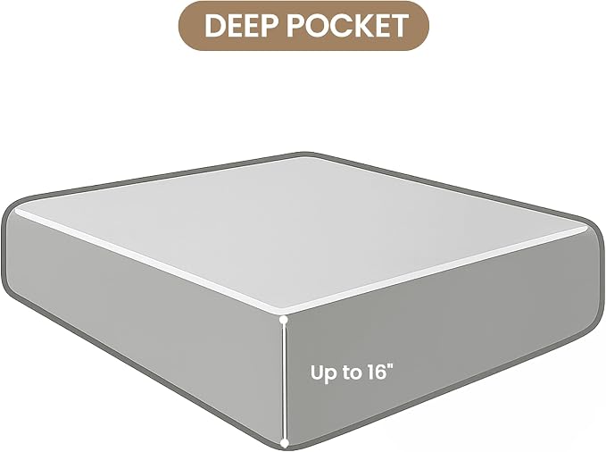 ROSE&RISY Light Grey King Fitted Sheet, Soft and Breathable - Image 2