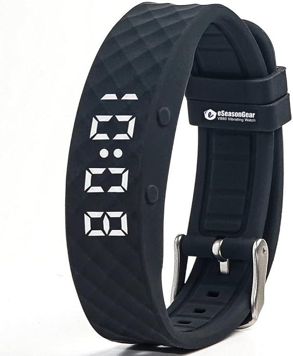 VB80 12 Alarm Vibrating Watch, Silent Vibration Shake Wake ADHD Medication by Unknown