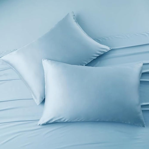 2 Pack Cooling Pillow Cases, Viscose Derived from Bamboo Pillow Protectors King by ShunjieHome