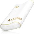 Memory Foam Pillow, Cervical Pillow, 4-Layer Queen, Contour Pillow, Side Sleeper by ROYALTHERAPY