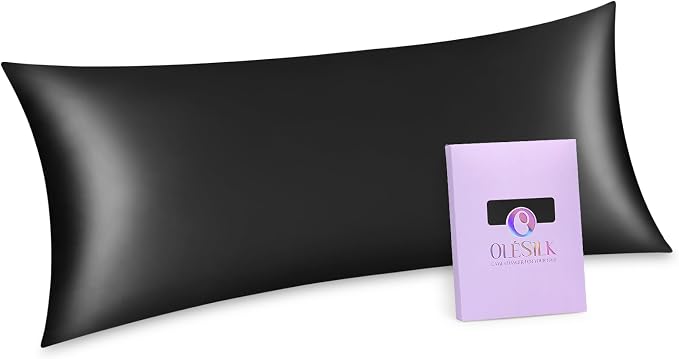 OLESILK Silk Body Pillowcase 20x54 Zippered: 100% Mulberry Silk by OLESILK