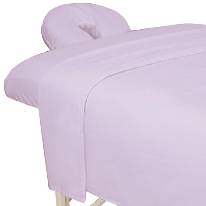 ForPro Premium Flannel 3-Piece Massage Sheet Set, English Rose, by ForProProfessionalCollection