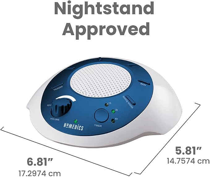 Homedics SoundSleep White Noise Sound Machine, Small Travel Sound Machine - Image 3