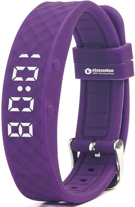 VB80 12 Alarm Vibrating Watch, Silent Vibration Shake Wake ADHD Medication by Unknown