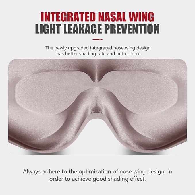 Sleep Mask, 3D Deep Contoured Eye Covers - Image 3