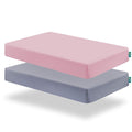 Biloban Crib Sheets Girl Fitted, 2 Pack Crib Sheet Fits by Bilobanbabybedding