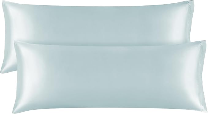 BEDELITE Satin Body Pillow Cover 2 Pack, Super Soft and Cooling Body Pillow by BEDELITE
