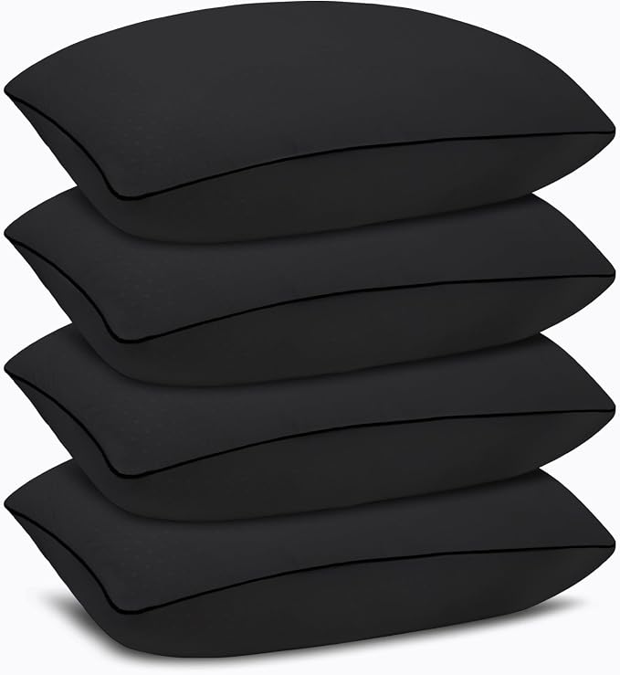Queen Size Bed Pillows for Sleeping 4 Pack, Luxury Hotel Pillows, Comfortable by Higoom
