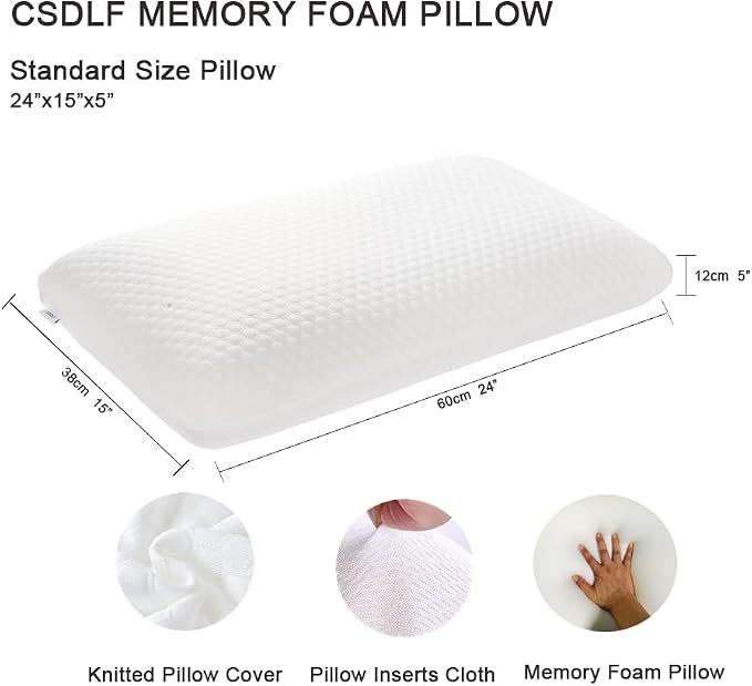 CSDLF Memory Foam Bed Pillows, Pillow - Image 2