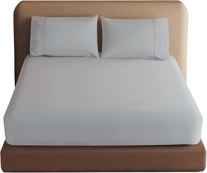 100% Egyptian Cotton Fitted Sheet Twin XL/Split King Size, 600 Thread Count by ZaizaiHome