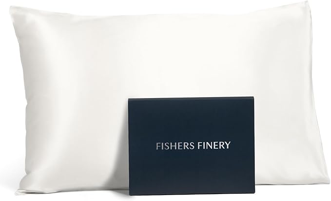 Fishers Finery 19mm 100% Pure Mulberry Silk Pillowcase, Quality Tested by FishersFinery