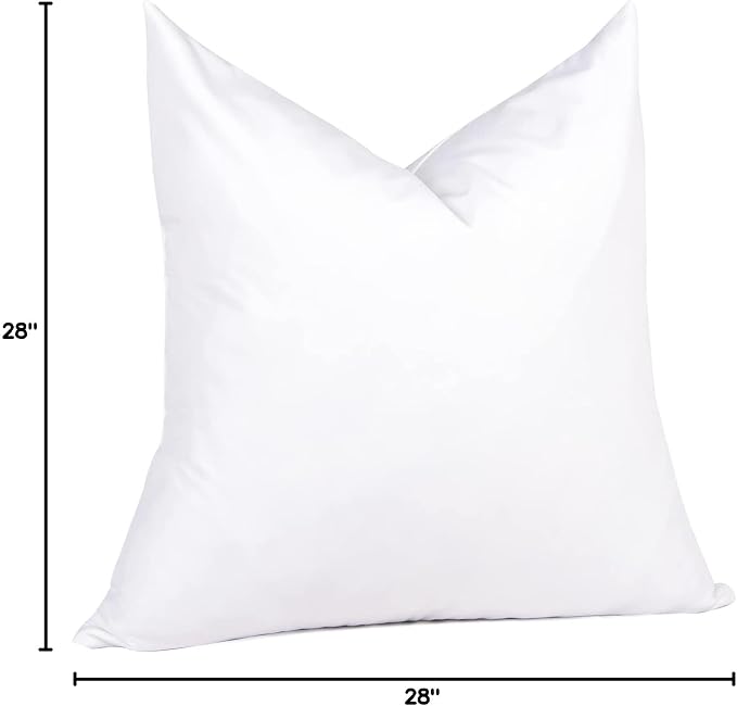 puredown® 28 x 28 Feather Down Throw Pillow Insert, 1 Pack Euro Pillow - Image 8