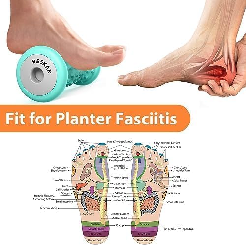 BESKAR Foot Massage Roller for Plantar Fasciitis Relief, Portable Deep Tissue - Image 3