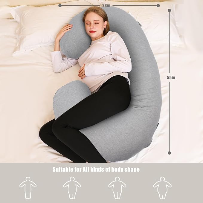 Chilling Home Pregnancy Pillow, C Shaped Full Body Pillow Maternity Pillow - Image 6