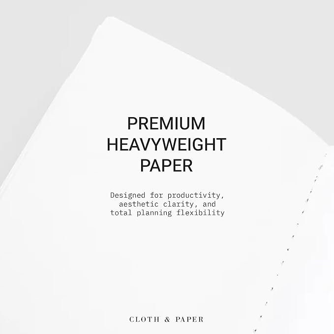 Cloth & Paper Travel Notebook | Blank Notebook – Angora | A5 Slim Writing - Image 4