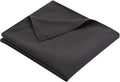 Queen Flat Sheet Only， 90x102Inch Black by Hotella