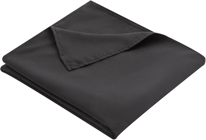 Queen Flat Sheet Only， 90x102Inch Black by Hotella