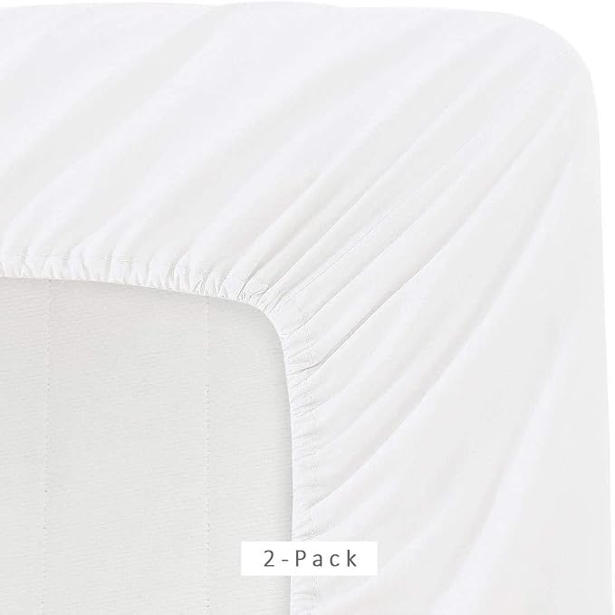 Jersey Knit Microfiber 2 Twin XL Fitted Bottom Bed Sheets 1800 Ultra Soft - Image 9