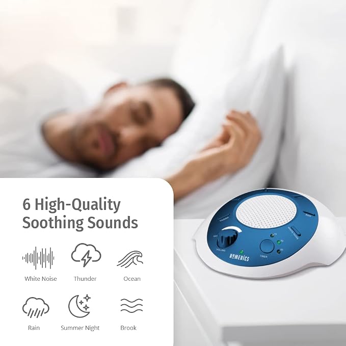 Homedics SoundSleep White Noise Sound Machine, Small Travel Sound Machine - Image 2