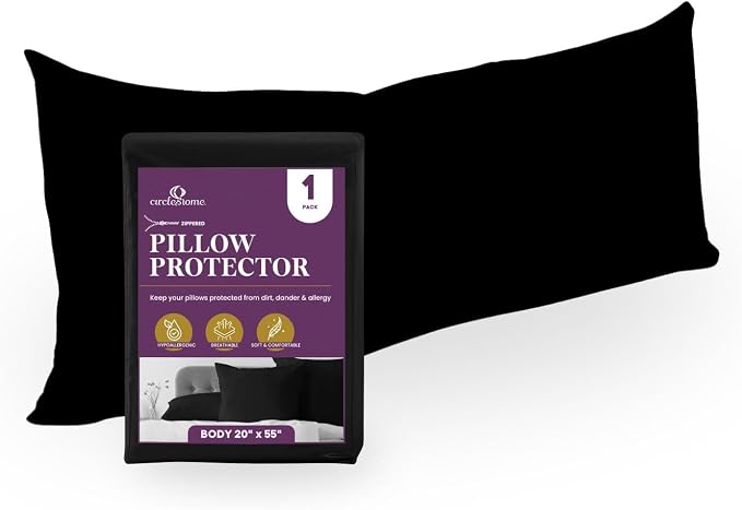 CirclesHome Pillow Protectors Single Pack Body Zippered by CirclesHome