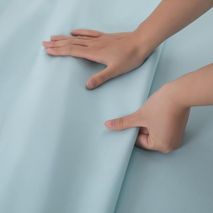 Twin Flat Sheet Only，66x96Inch Light Blue - Image 5