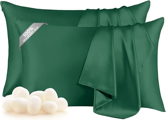 THXSILK Set of 2 100% Pure Mulberry Silk Pillowcase by THXSILK