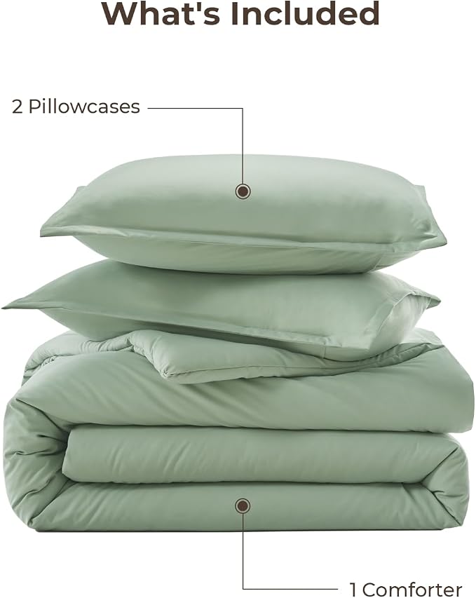 Litanika King Size Comforter Set, 3 Pieces Lightweight Solid Comforter King Size - Image 7