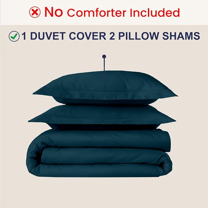 Kotton Culture 3 Pc Duvet Cover King Size Set-100% Egyptian Cotton 600 Thread - Image 2