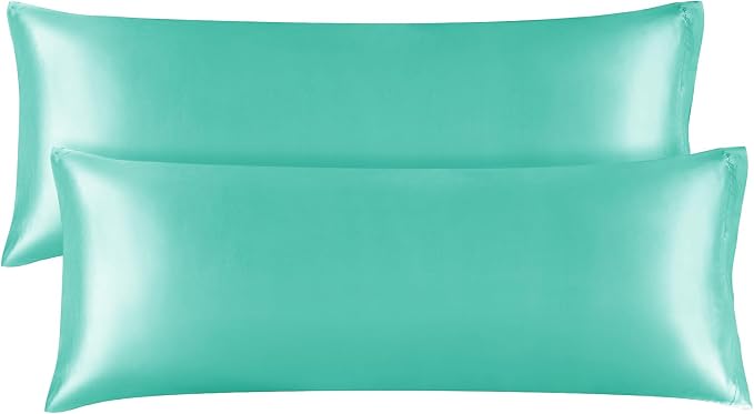 BEDELITE Satin Body Pillow Cover 2 Pack, Super Soft and Cooling Body Pillow by BEDELITE