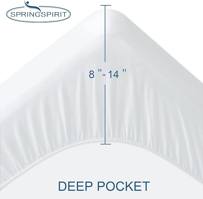 4 Pack Twin Mattress Protector Waterproof Premium Terry Twin Bed Sheets Fitted - Image 3