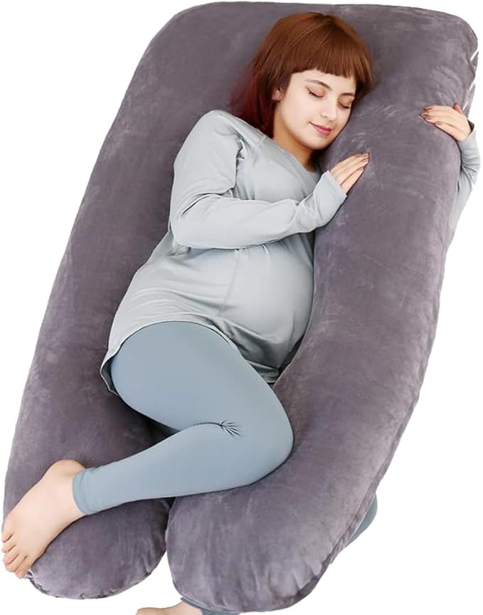 MOON PINE Pregnancy Pillow, U Shaped Full Body Pillow by MOONPINE