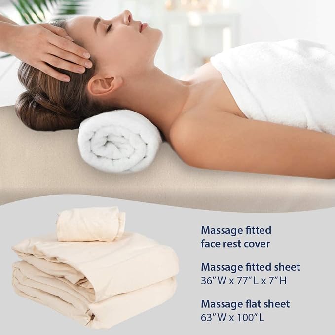 ForPro Premium Flannel 3-Piece Massage Sheet Set - Image 5